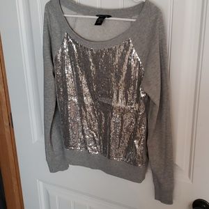 Sequin front sweatshirt